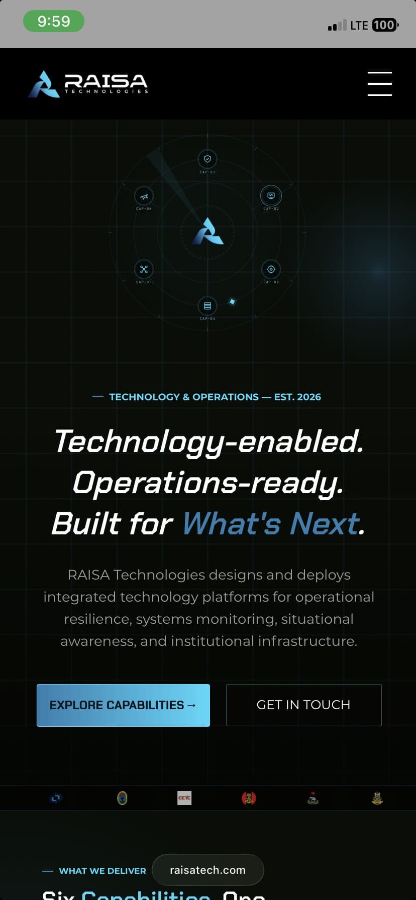 Mobile. The system holds across breakpoints, which matters when most first visits arrive on a phone.